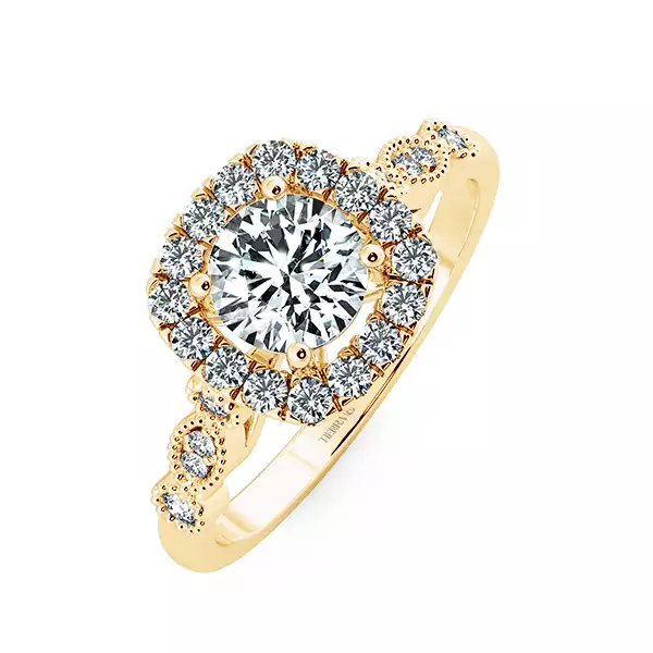 Halo Cushion Engagement Ring with Eternity Band NCH2401 3